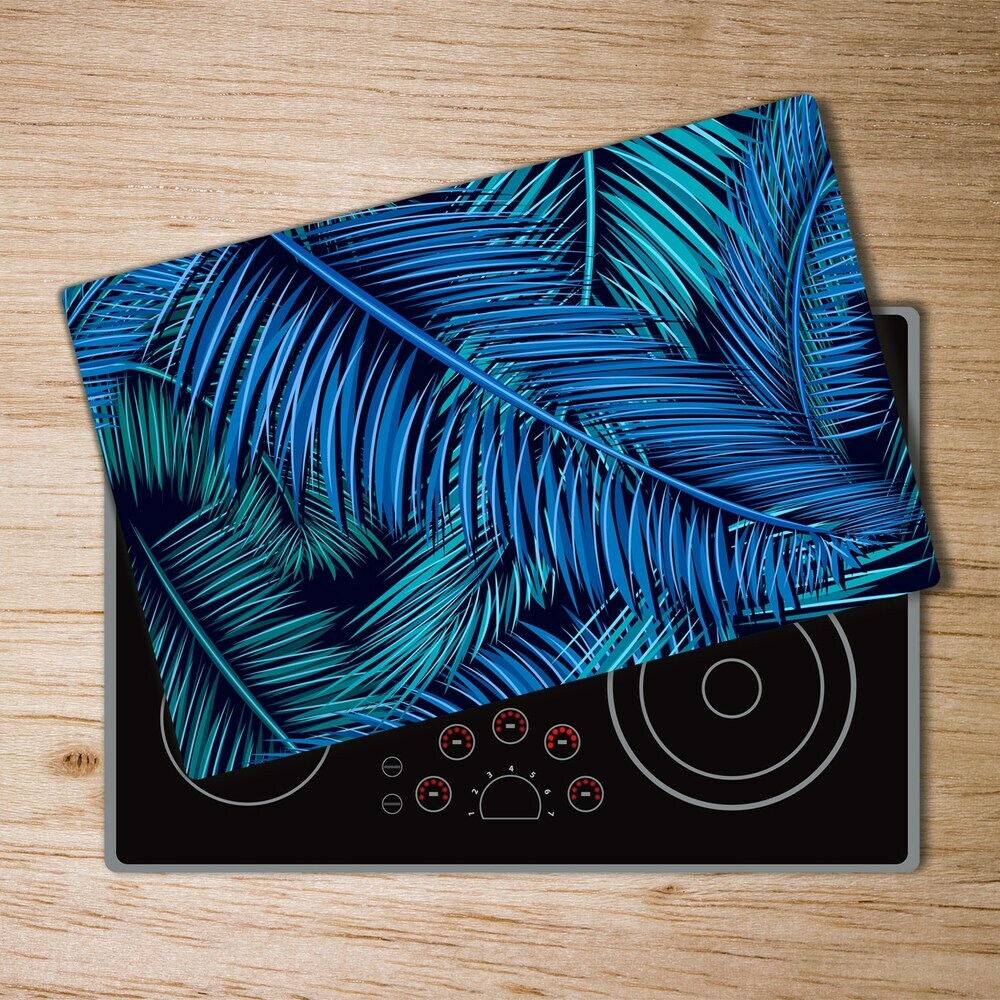 Glass chopping board Palm leaves