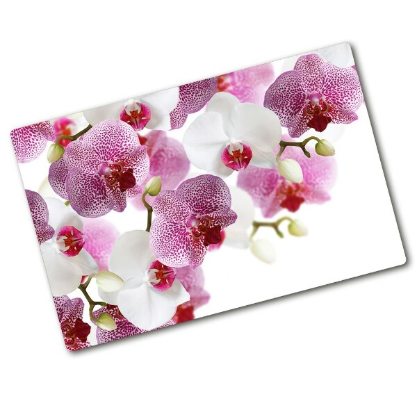 Glass chopping board Orchid