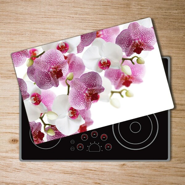 Glass chopping board Orchid