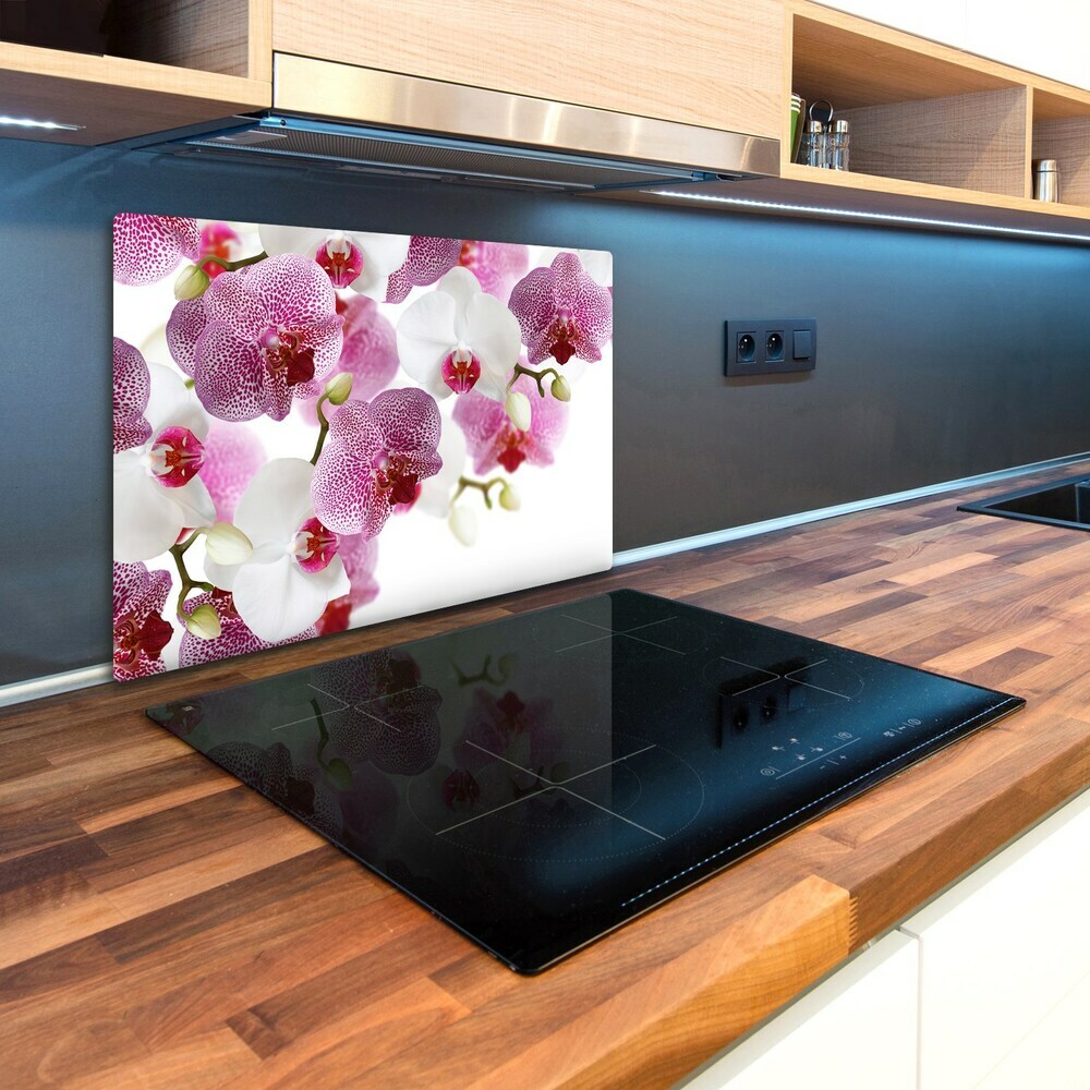 Glass chopping board Orchid