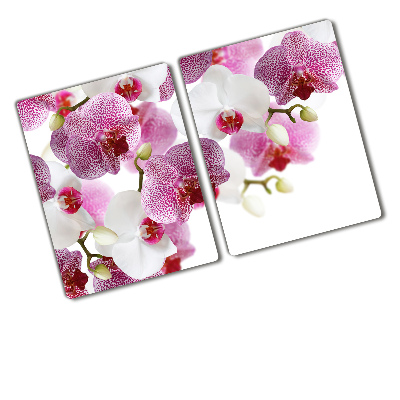 Glass chopping board Orchid