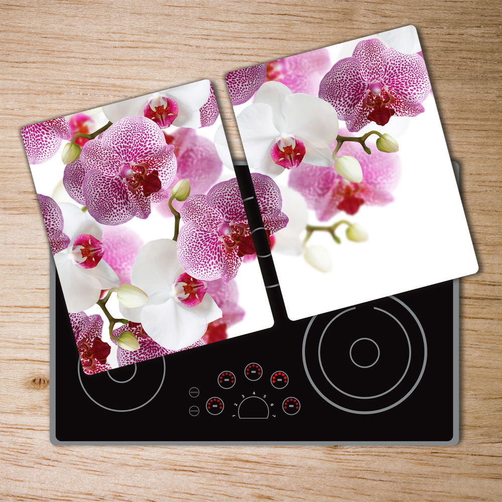 Glass chopping board Orchid