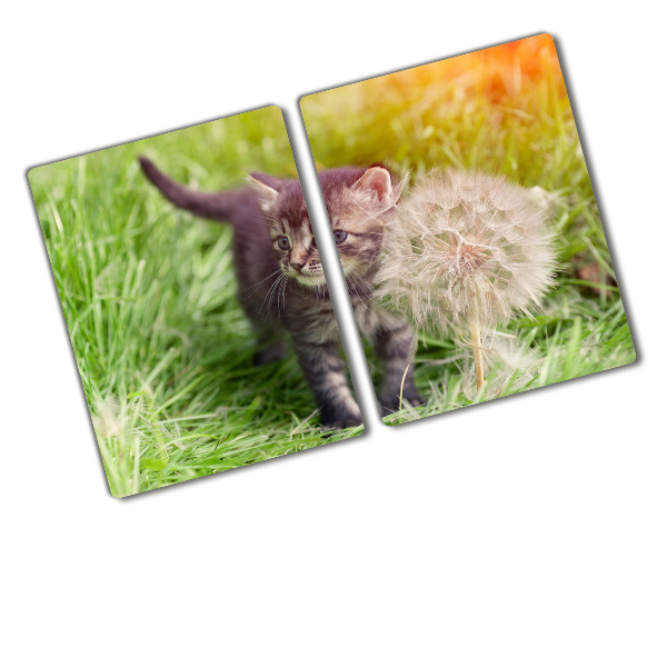 Chopping board Kitty with dandelion