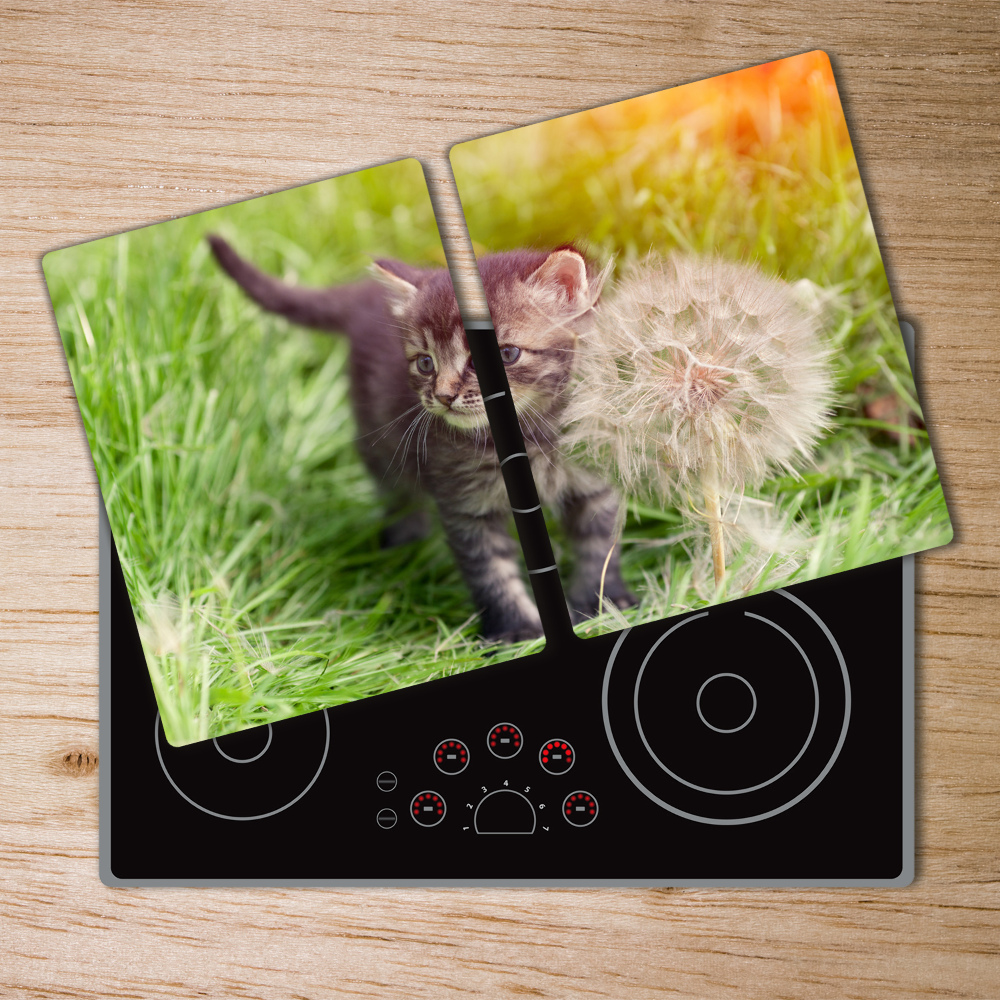 Chopping board Kitty with dandelion