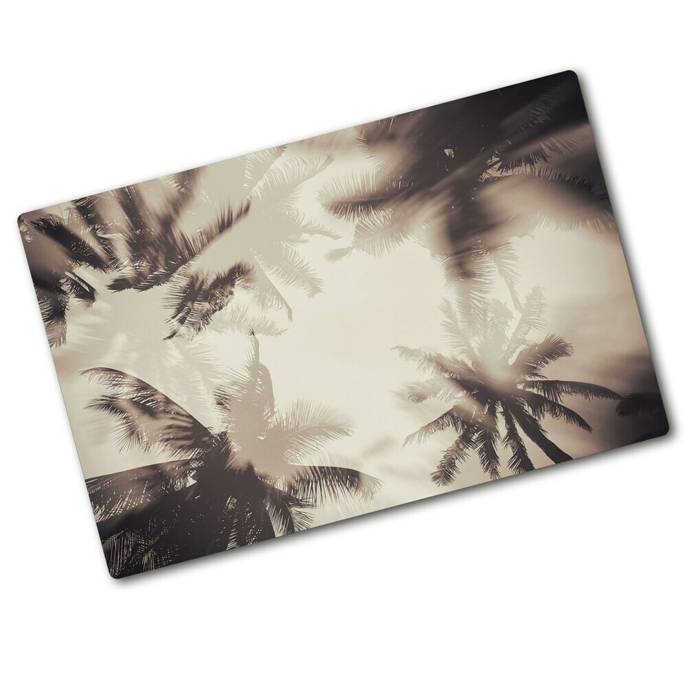 Chopping board glass Palm trees