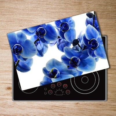 Chopping board glass Blue orchid