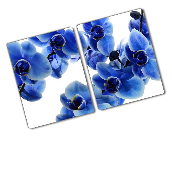 Chopping board glass Blue orchid