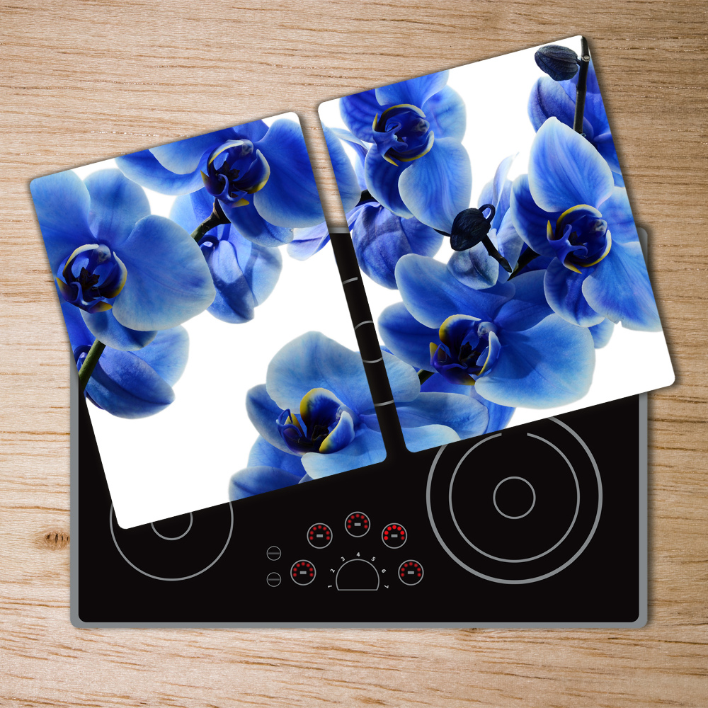 Chopping board glass Blue orchid