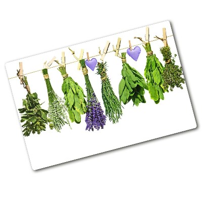 Chopping board Herbs on a string