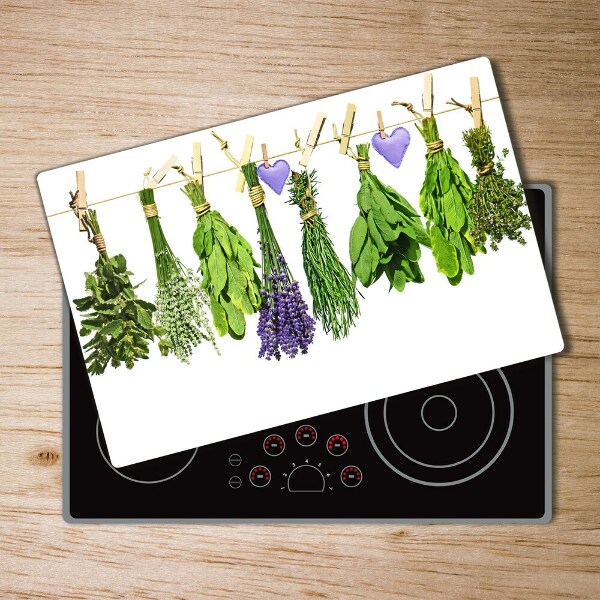 Chopping board Herbs on a string