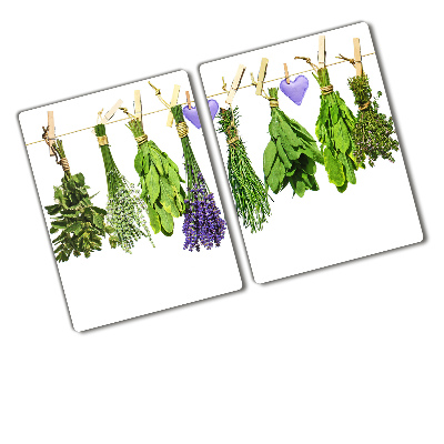 Chopping board Herbs on a string