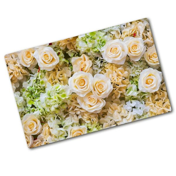 Chopping board glass Roses