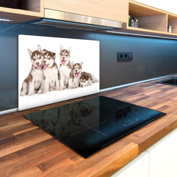 Chopping board Husky puppies