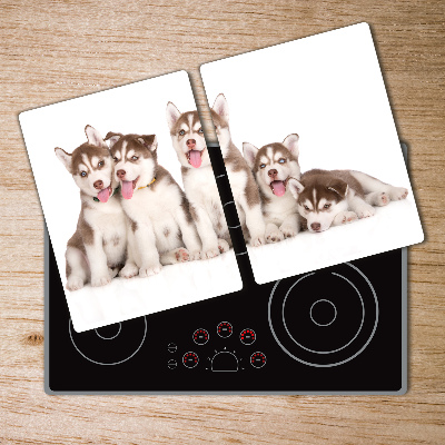 Chopping board Husky puppies