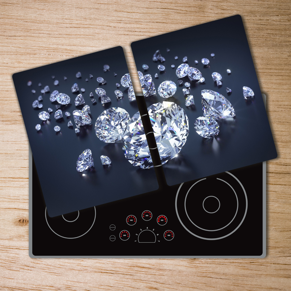 Chopping board glass Diamonds