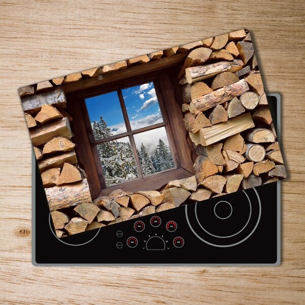 Chopping board Winter outside the window architecture