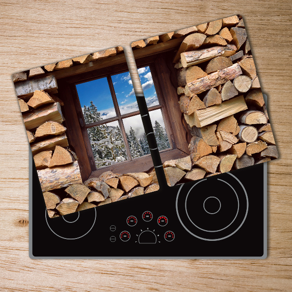 Chopping board Winter outside the window architecture