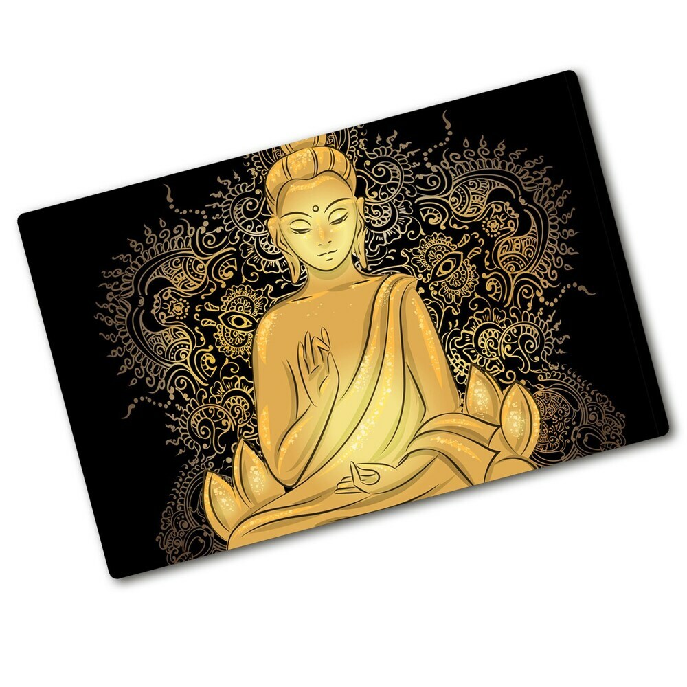 Chopping board glass Sitting Buddha