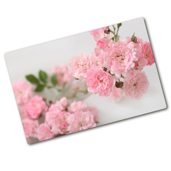 Chopping board glass Wild roses