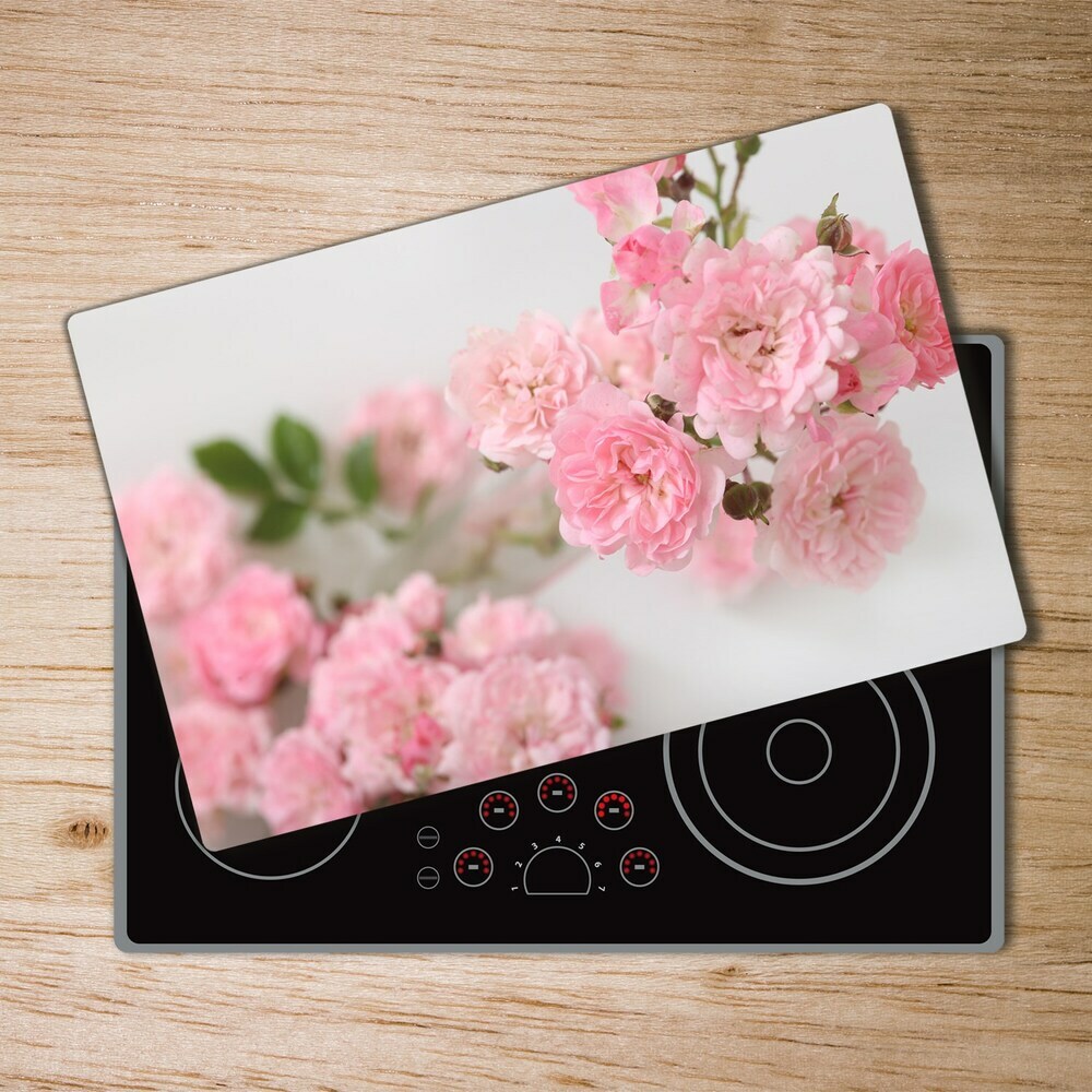 Chopping board glass Wild roses