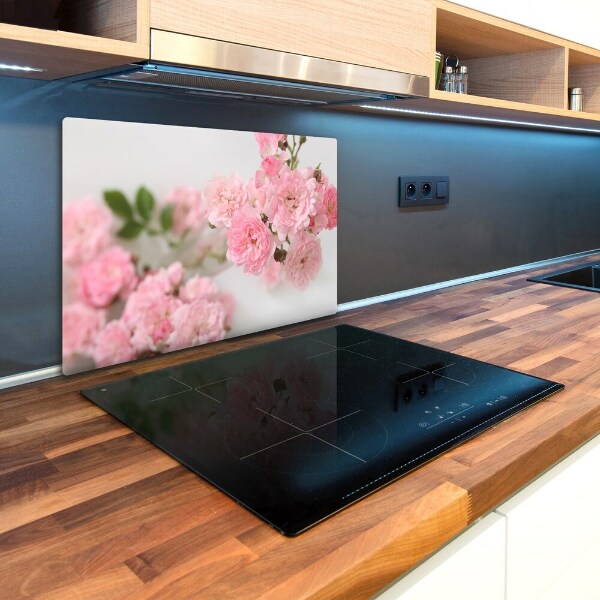 Chopping board glass Wild roses