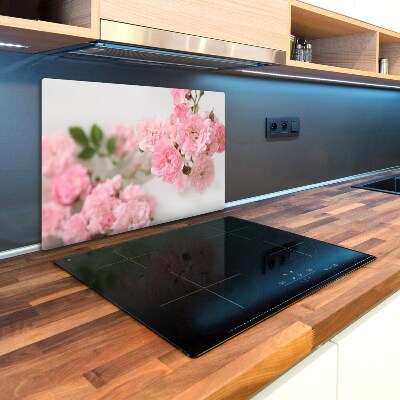 Chopping board glass Wild roses