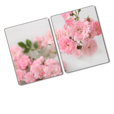 Chopping board glass Wild roses