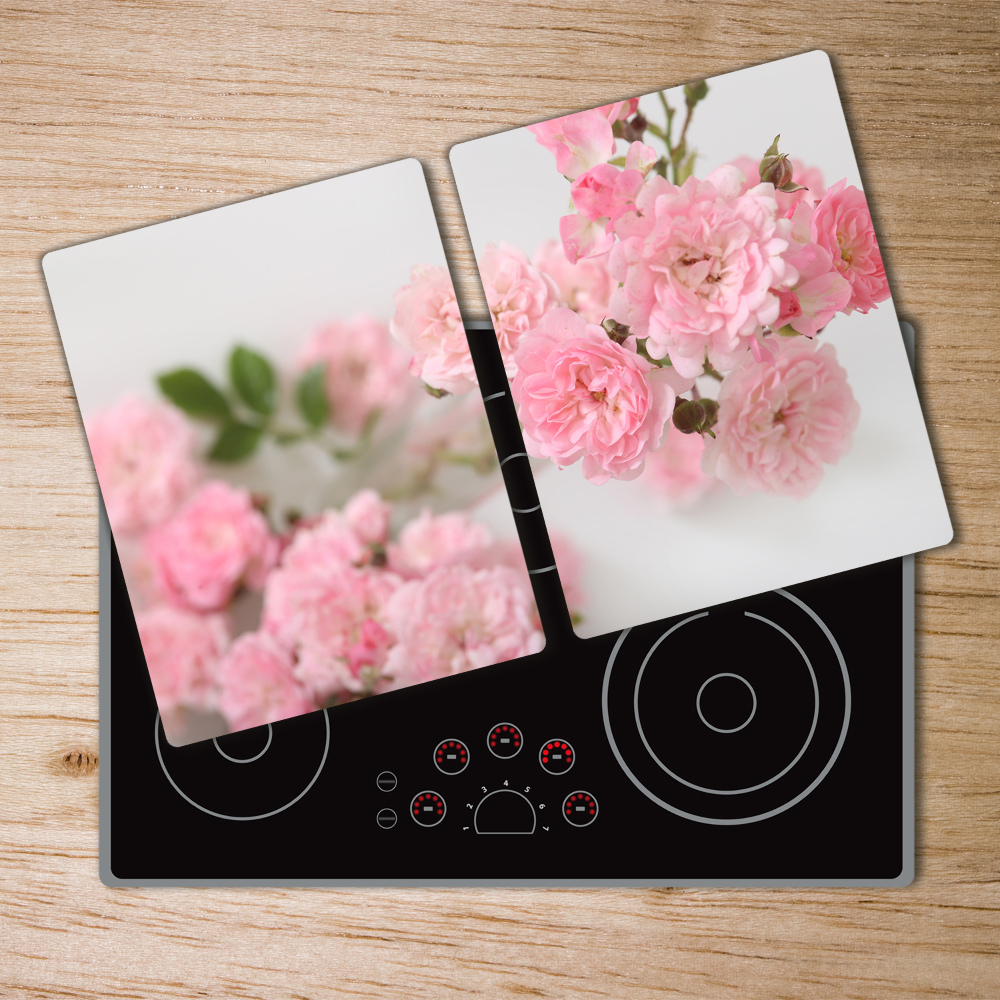 Chopping board glass Wild roses