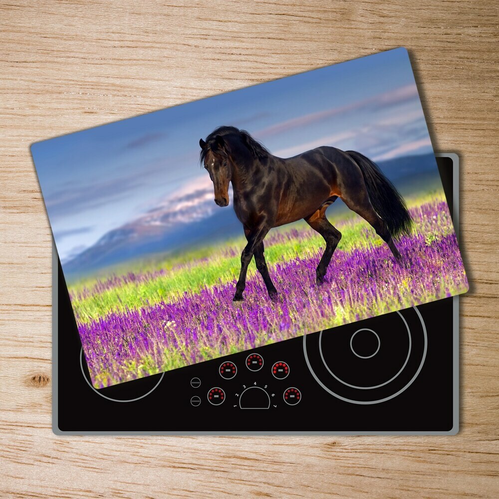 Worktop saver Horse in the field of lavender