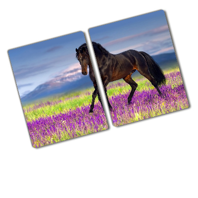 Worktop saver Horse in the field of lavender