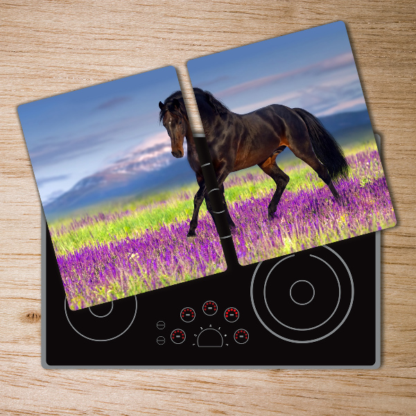 Worktop saver Horse in the field of lavender