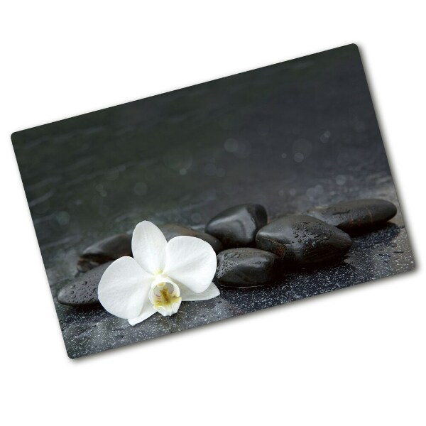 Glass chopping board Orchid