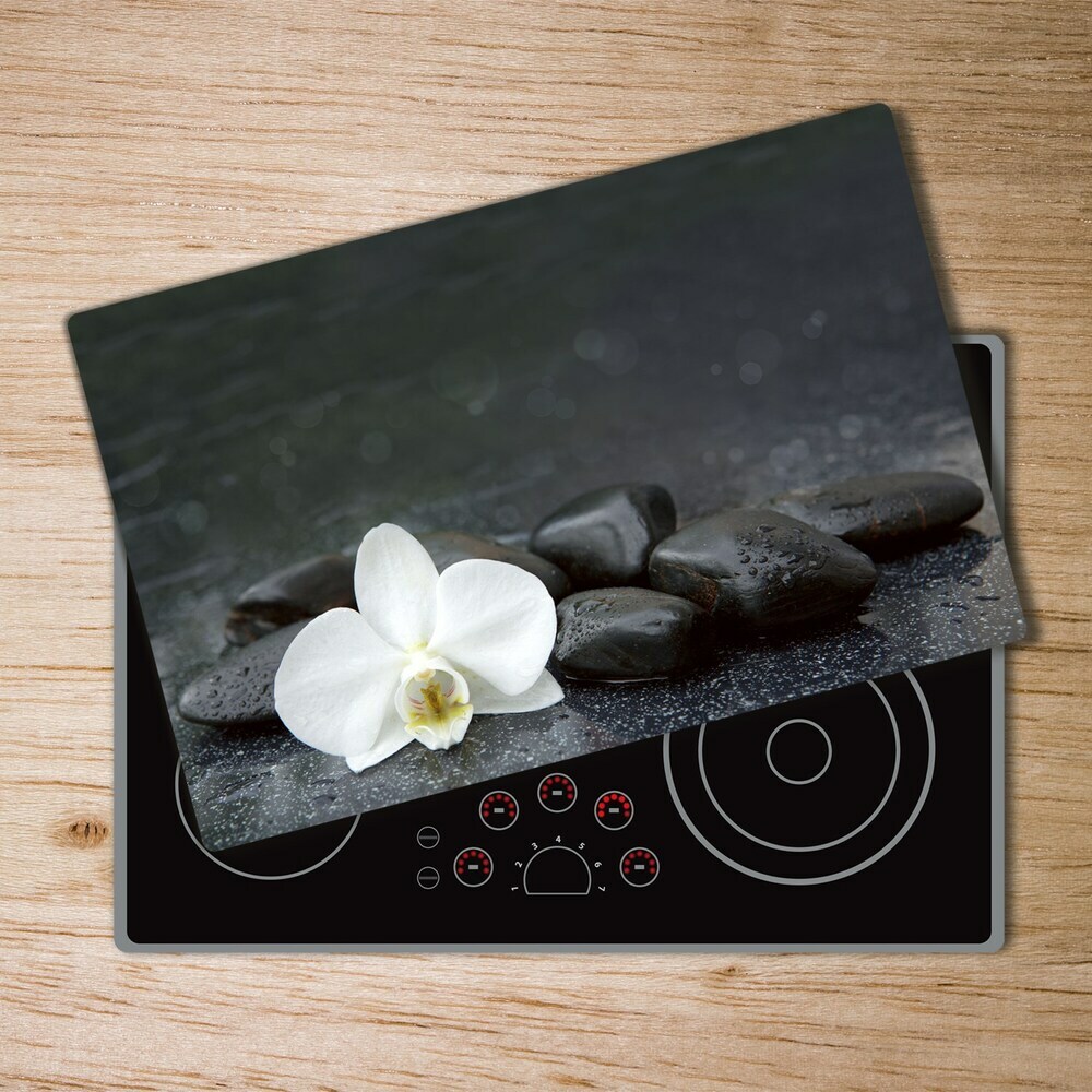 Glass chopping board Orchid