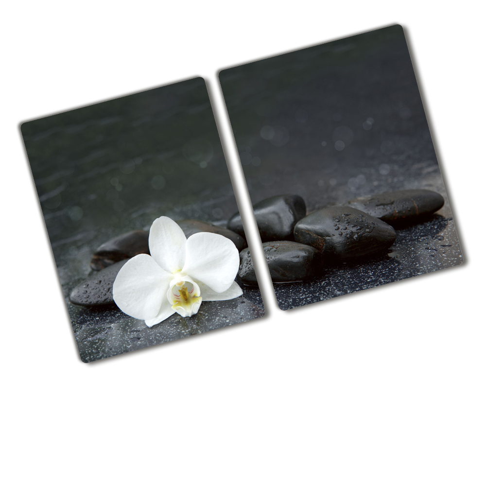 Glass chopping board Orchid