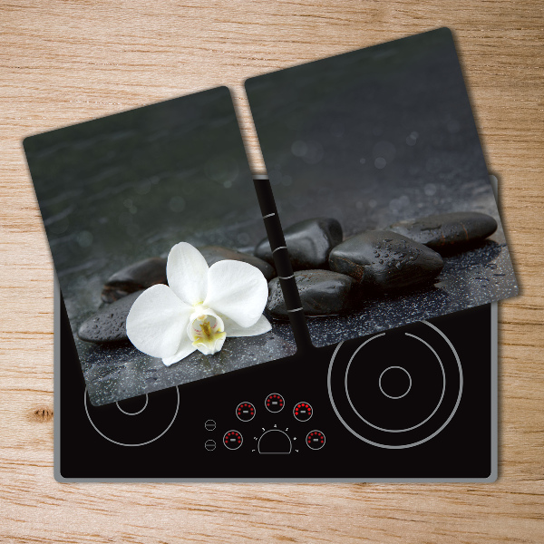 Glass chopping board Orchid