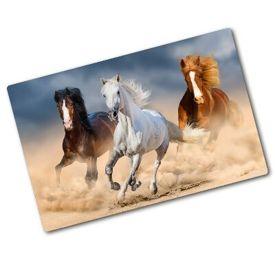 Chopping board Horses in the desert