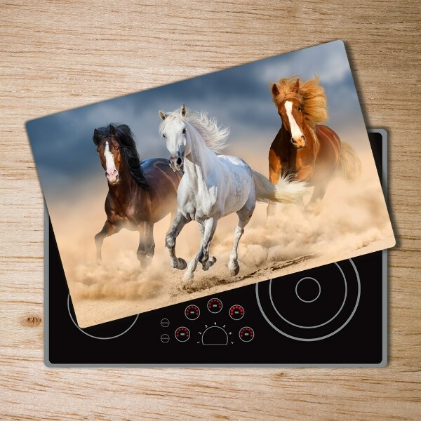 Chopping board Horses in the desert