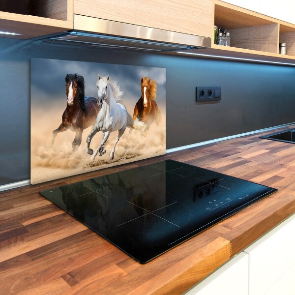 Chopping board Horses in the desert