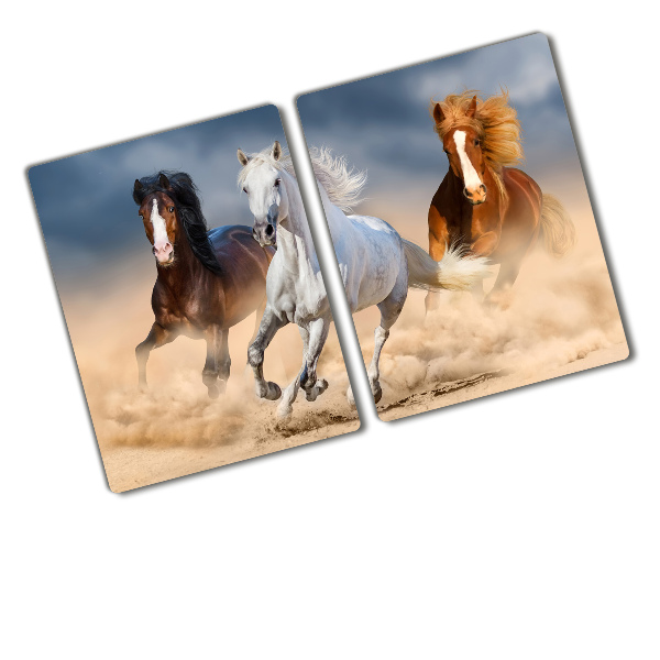 Chopping board Horses in the desert