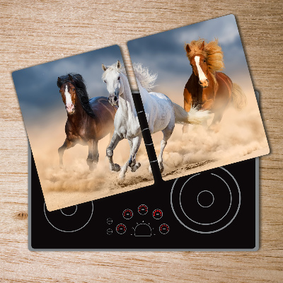 Chopping board Horses in the desert