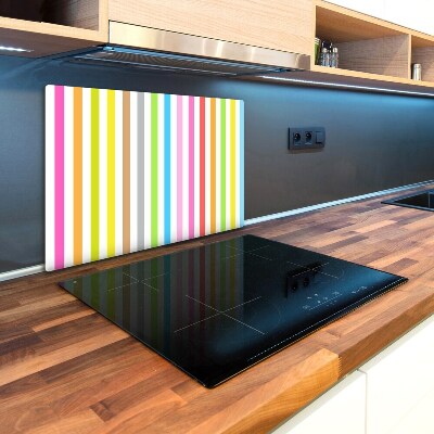 Chopping board glass Colorful stripes