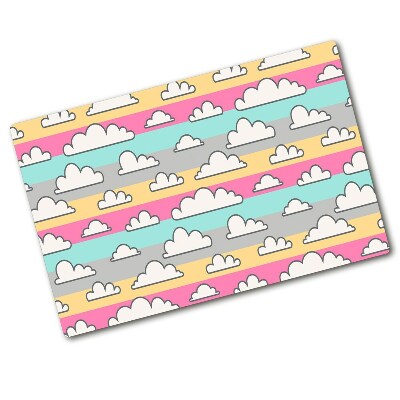 Chopping board glass Clouds children's room