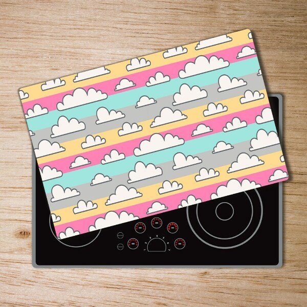 Chopping board glass Clouds children's room