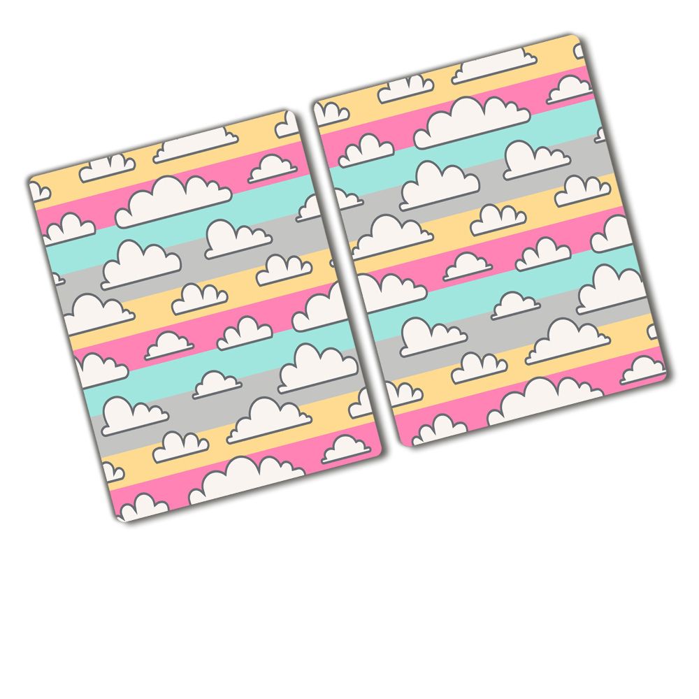 Chopping board glass Clouds children's room