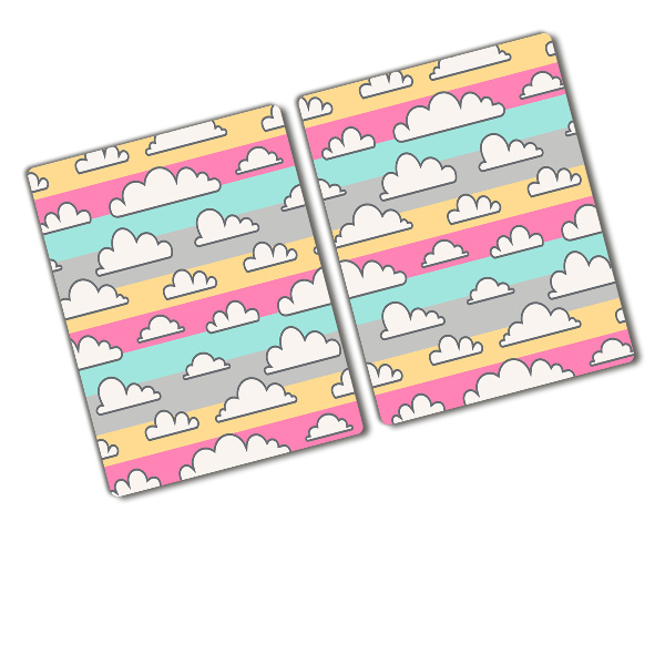 Chopping board glass Clouds children's room