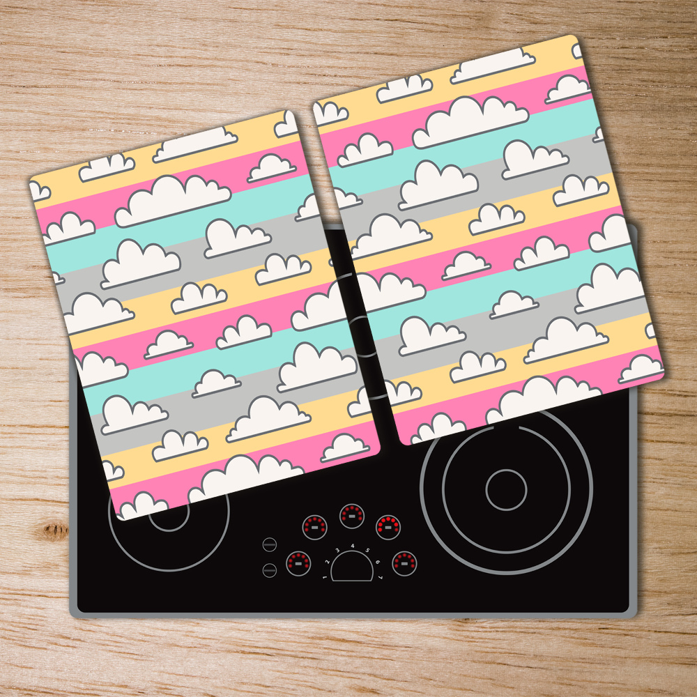 Chopping board glass Clouds children's room