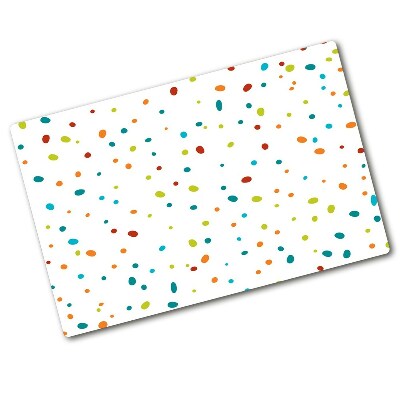 Chopping board glass Colorful dots