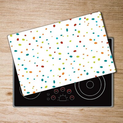 Chopping board glass Colorful dots