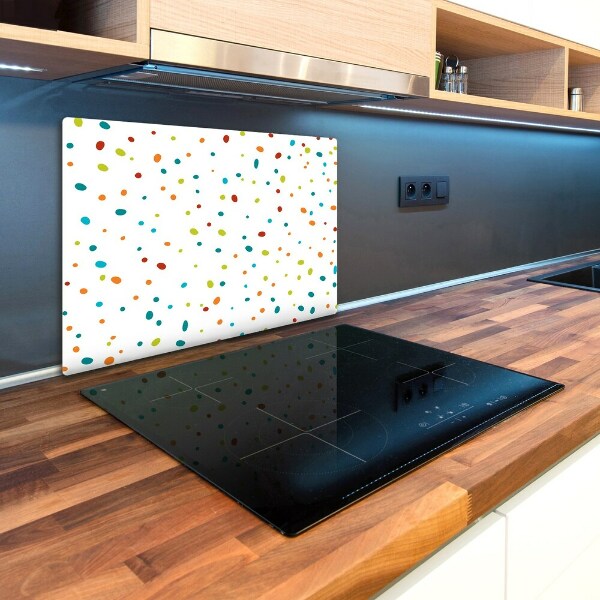 Chopping board glass Colorful dots