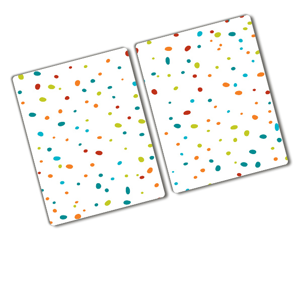 Chopping board glass Colorful dots